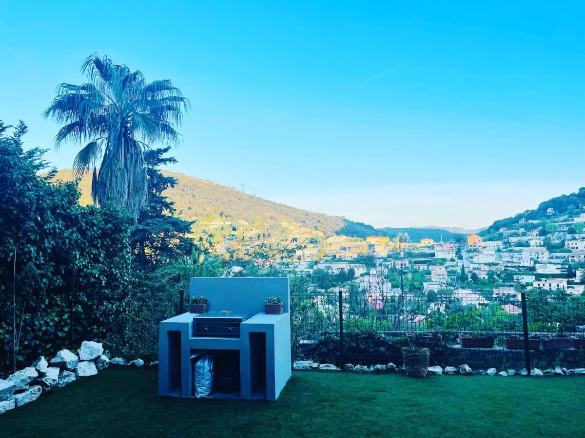 Villa Palmire, Large Terrace With Jacuzzi Available La Turbie Luaran gambar