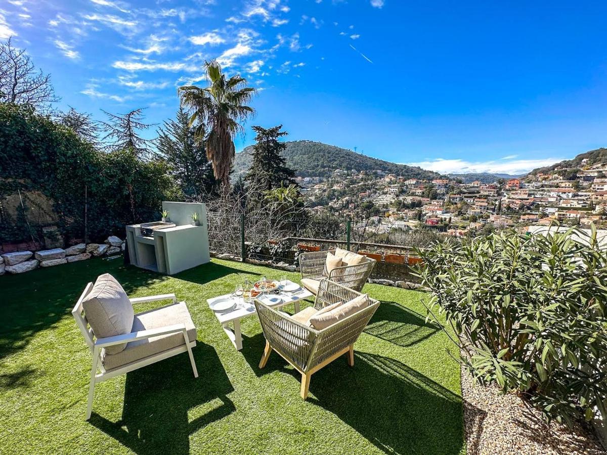 Villa Palmire, Large Terrace With Jacuzzi Available La Turbie Luaran gambar